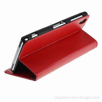Folio leather case for Sony L39H, various colors are available
